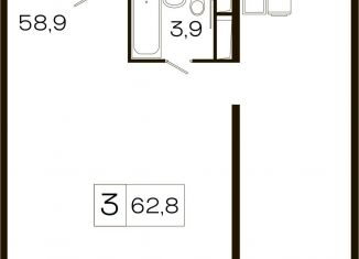 Продаю 2-ком. квартиру, 62.8 м2, Одинцово, Вокзальная улица, 31А, ЖК Сердце Одинцово