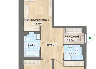 Продажа 2-комнатной квартиры, 73.9 м2, Екатеринбург, ЖК Просторы