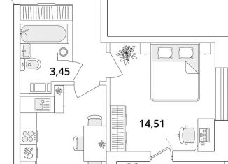 Продается 1-ком. квартира, 38.8 м2, Санкт-Петербург