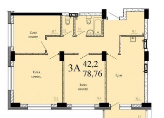 Продается 3-комнатная квартира, 80.3 м2, Новосибирск, метро Золотая Нива, улица Коминтерна, 120с6