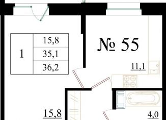 Продажа 1-комнатной квартиры, 40.6 м2, Ленинградская область, Красносельское шоссе