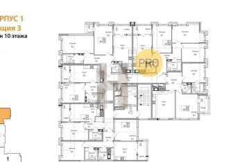 1-комнатная квартира на продажу, 41.8 м2, Калининград, улица Маршала Борзова, 109, ЖК Альпы