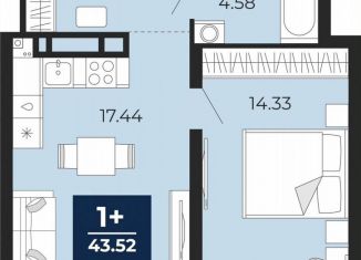 Продам 1-комнатную квартиру, 42.3 м2, Тюменская область, улица Фармана Салманова, 23