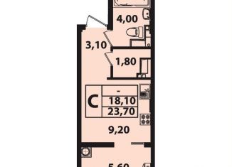 Продается квартира студия, 24.2 м2, Ставрополь, Гражданская улица, 5