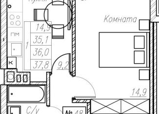 Продажа однокомнатной квартиры, 36 м2, Калининградская область