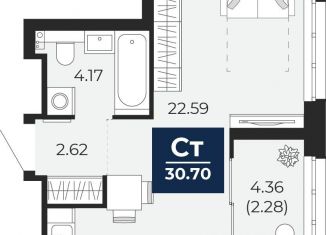 Продаю 1-комнатную квартиру, 28.4 м2, Тюмень, Ленинский округ