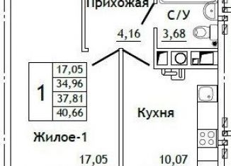 1-ком. квартира на продажу, 40.7 м2, Смоленская область