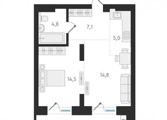 Продажа 2-ком. квартиры, 46.2 м2, Новосибирск, метро Заельцовская