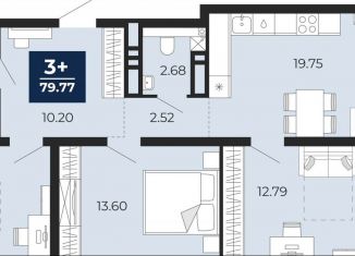 Продажа 3-комнатной квартиры, 77.9 м2, Тюмень