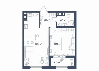 1-ком. квартира на продажу, 53.9 м2, Санкт-Петербург, муниципальный округ Московская Застава