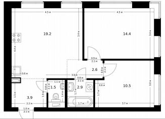 Продам 2-комнатную квартиру, 55 м2, Москва, жилой комплекс Полар, 1.5, район Северное Медведково