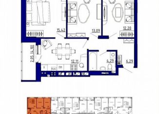 Продажа 3-комнатной квартиры, 65.5 м2, Аксай