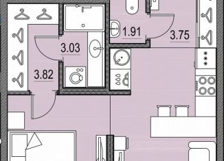 Продается 1-ком. квартира, 39.2 м2, Санкт-Петербург, Василеостровский район