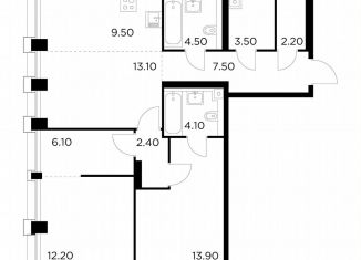 Продажа 2-ком. квартиры, 79 м2, Москва