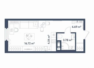 Продам квартиру студию, 31.7 м2, Санкт-Петербург, муниципальный округ Московская Застава