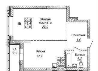 Продажа 2-ком. квартиры, 45 м2, Новосибирск, улица Фрунзе, 1, Дзержинский район