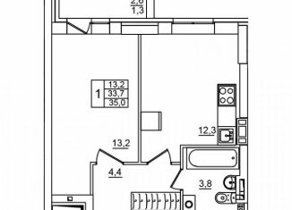 Продается 1-ком. квартира, 35 м2, Волгоградская область