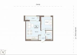 Продажа 1-комнатной квартиры, 41.3 м2, Тюменская область, Заполярная улица, 3к1