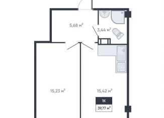 Продается 1-комнатная квартира, 39.8 м2, Мурино, улица Шоссе в Лаврики, 93