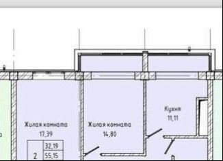 Продаю 2-ком. квартиру, 55.2 м2, Кабардино-Балкариия, улица Тарчокова, 56