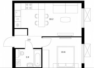 Продажа 1-ком. квартиры, 36.2 м2, Москва, ЖК Никольские Луга