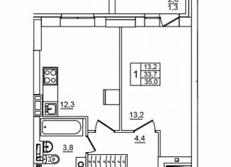 Продается 1-ком. квартира, 35 м2, Волгоград, Красноармейский район