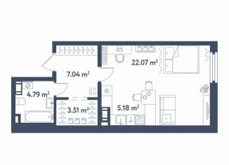 Продается квартира студия, 42.6 м2, Санкт-Петербург, муниципальный округ Московская Застава