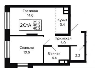 Продажа 2-комнатной квартиры, 40.2 м2, Новосибирск, метро Золотая Нива, Красносельская улица