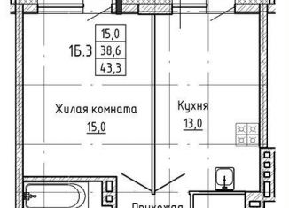 Продается 1-ком. квартира, 43.3 м2, Новосибирск, метро Заельцовская, улица Ляпидевского, 5