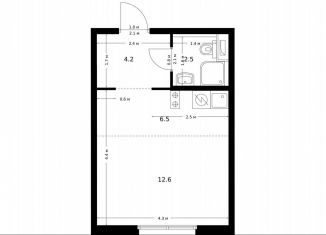 Квартира на продажу студия, 25.8 м2, Москва, ЖК Большая Академическая 85, жилой комплекс Большая Академическая 85, к3.2