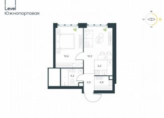 Продажа 2-ком. квартиры, 37 м2, Москва, жилой комплекс Левел Южнопортовая, 3, метро Дубровка