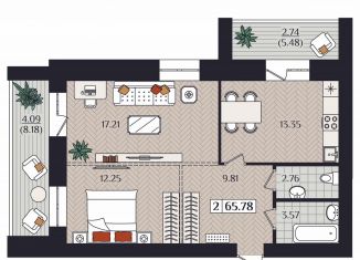 Продаю 2-ком. квартиру, 65.8 м2, Марий Эл