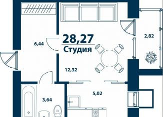 Продаю однокомнатную квартиру, 28.3 м2, деревня Ветошниково