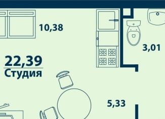 Продажа однокомнатной квартиры, 22.4 м2, Уфа, Ленинский район