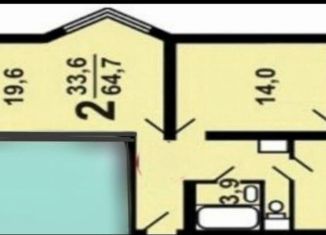 Продается двухкомнатная квартира, 63 м2, Москва, Нарвская улица, 1Ак2, ЖК Головино