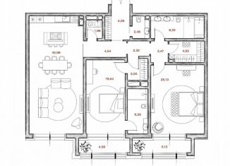 Продажа 3-ком. квартиры, 136.8 м2, Москва, Крестовоздвиженский переулок, 4, район Арбат