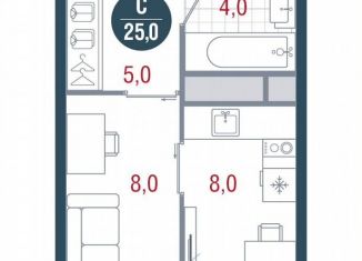 Продается 1-ком. квартира, 25 м2, Москва, Кавказский бульвар, 51, район Царицыно