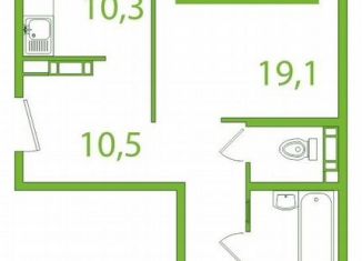 Продажа 2-комнатной квартиры, 61.5 м2, Томская область, улица Пришвина, 46