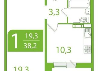 Продается однокомнатная квартира, 38.3 м2, Томская область, улица Пришвина, 46