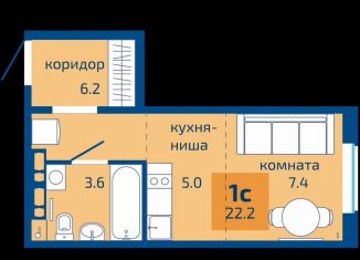 Квартира на продажу студия, 22.2 м2, Пермский край