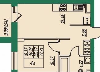 Продаю 1-ком. квартиру, 35.7 м2, Владимирская область