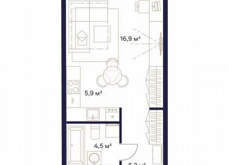 1-ком. квартира на продажу, 32.5 м2, Москва, ЖК Союз, к3, район Ростокино