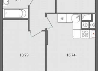 Продается 1-комнатная квартира, 48.7 м2, Елец, улица Героев, 1Ак1