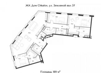 Продается четырехкомнатная квартира, 189 м2, Москва, площадь Курского Вокзала, 1, метро Чкаловская