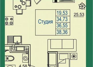 Продам квартиру студию, 36.6 м2, Владимирская область