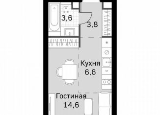 Продажа квартиры студии, 28.6 м2, Москва, метро Беговая