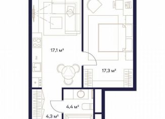 Продается однокомнатная квартира, 43.1 м2, Москва, ЖК Союз, к3, метро Свиблово