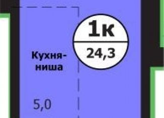 Продажа квартиры студии, 24.3 м2, Красноярск, улица Лесников, 51Б, Свердловский район