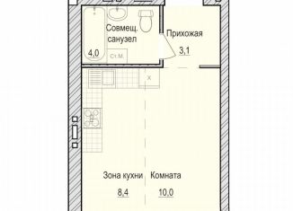 Квартира на продажу студия, 25.5 м2, Удмуртия, жилой комплекс Санвилл, 5