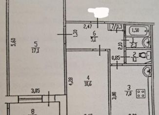 Продам 2-ком. квартиру, 45.4 м2, Уфа, Интернациональная улица, 141